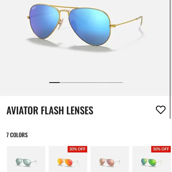Ray-Ban | Accessories | Rayban Matte Gold Frame With Blue  display picture 1